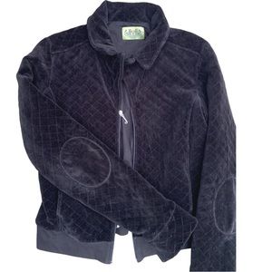 Juicy Black Lined quilted zip jacket